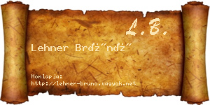Lehner Brúnó névjegykártya